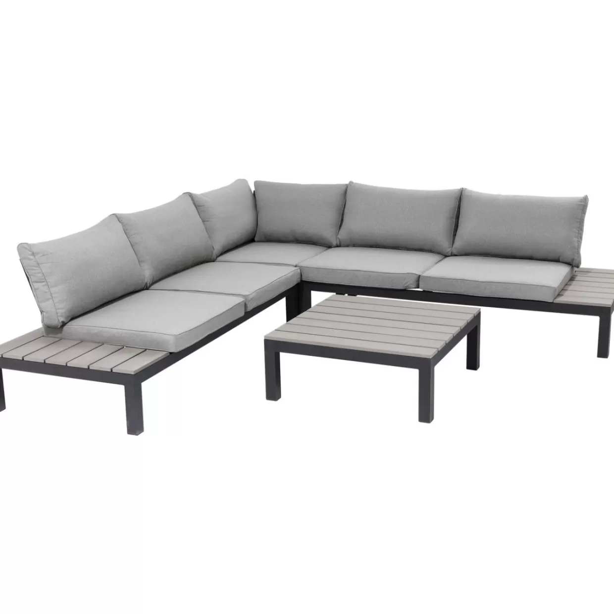 KARE Design Outdoormöbel | Sitzgruppe Holiday Schwarz (4-Tlg.)