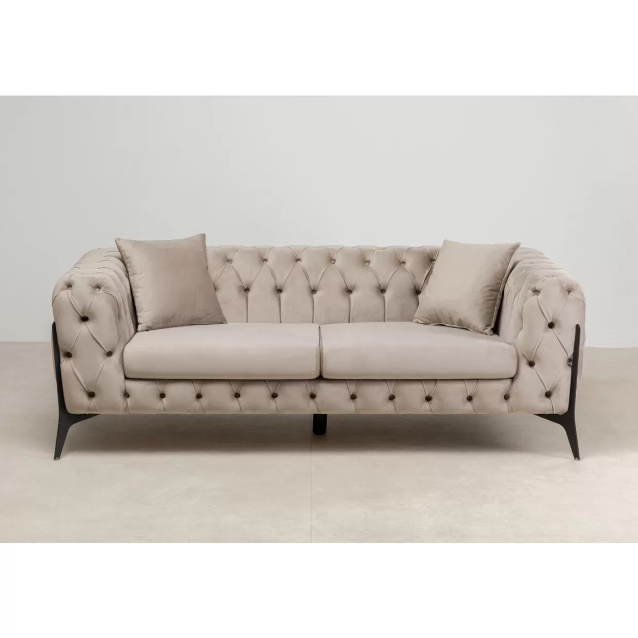 KARE Design Sofas & Couches | Sofa Bellissima 2-Sitzer Velvet Beige 200Cm