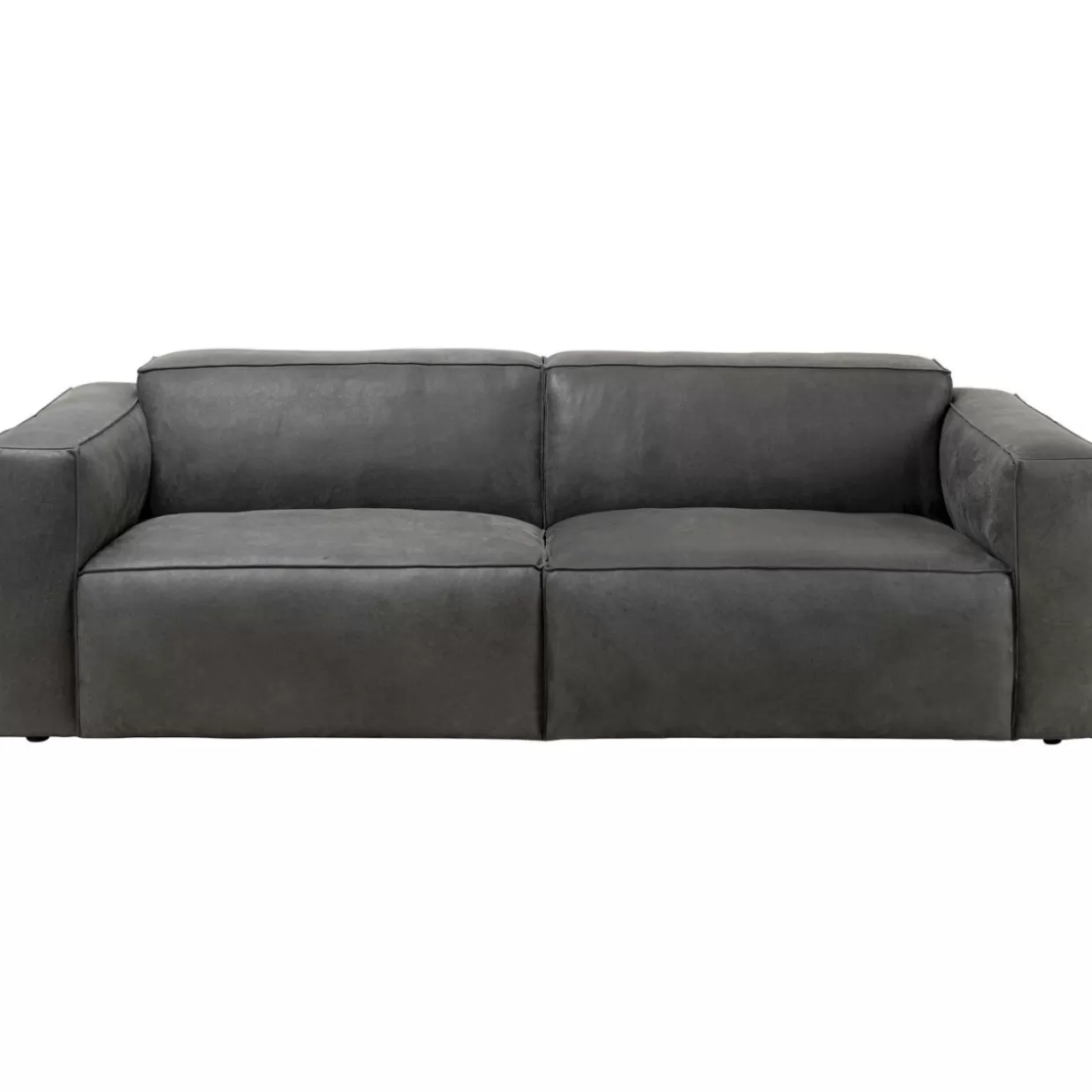 KARE Design Sofas & Couches | Sofa Henry 3-Sitzer Leder Grau
