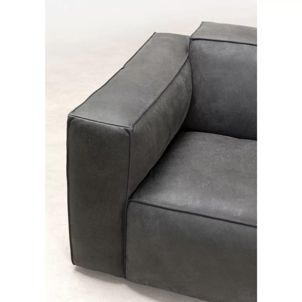 KARE Design Sofas & Couches | Sofa Henry 3-Sitzer Leder Grau