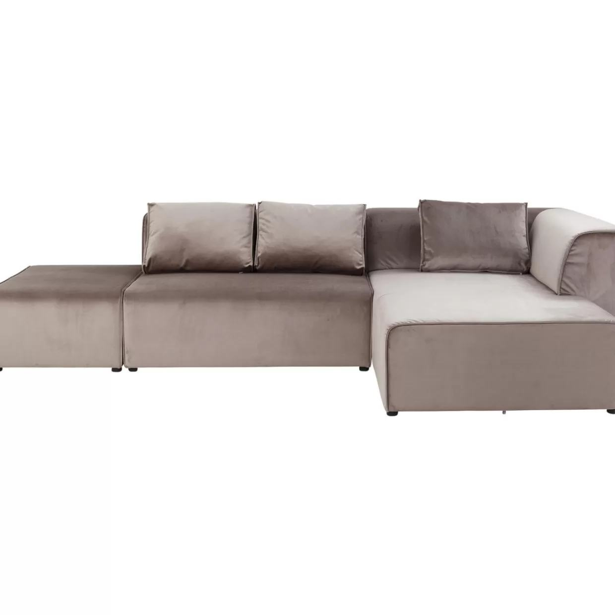 KARE Design Sofas & Couches | Sofa Infinity Velvet Taupe Rechts