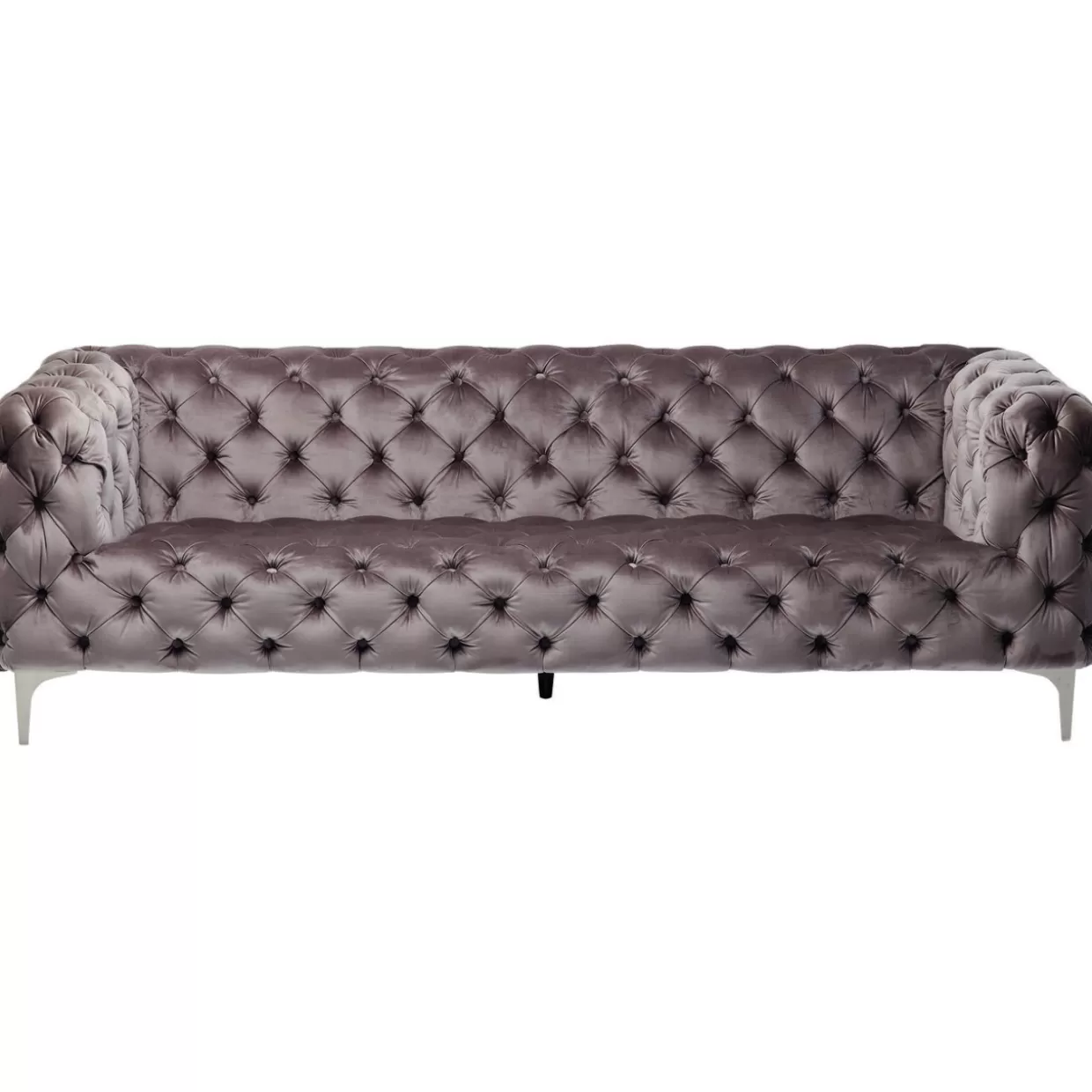 KARE Design Sofas & Couches | Sofa Look 3-Sitzer Velvet Grau