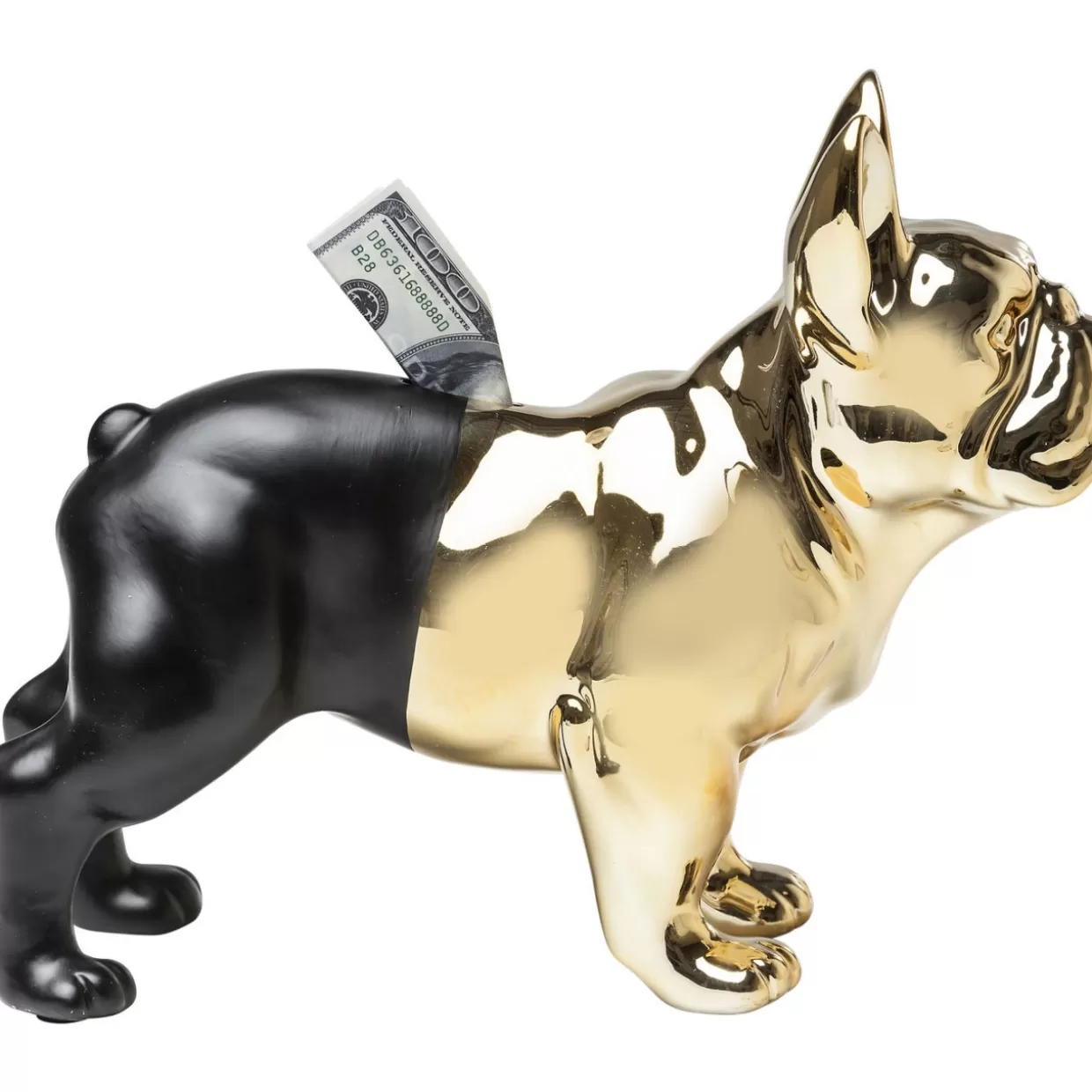 KARE Design Deko & Geschenkartikel | Spardose Bulldog Gold-Schwarz
