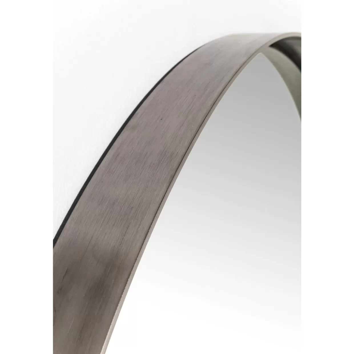 KARE Design Spiegel | Spiegel Curve Round Steel Nature O100Cm