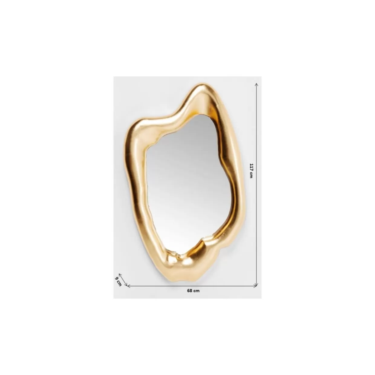 KARE Design Spiegel | Spiegel Hologram Gold 68X117Cm