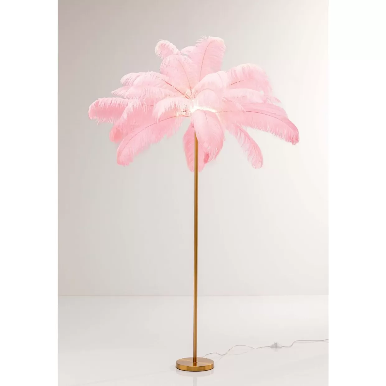 KARE Design Steh & Bodenleuchten | Stehleuchte Feather Palm Pink 165Cm