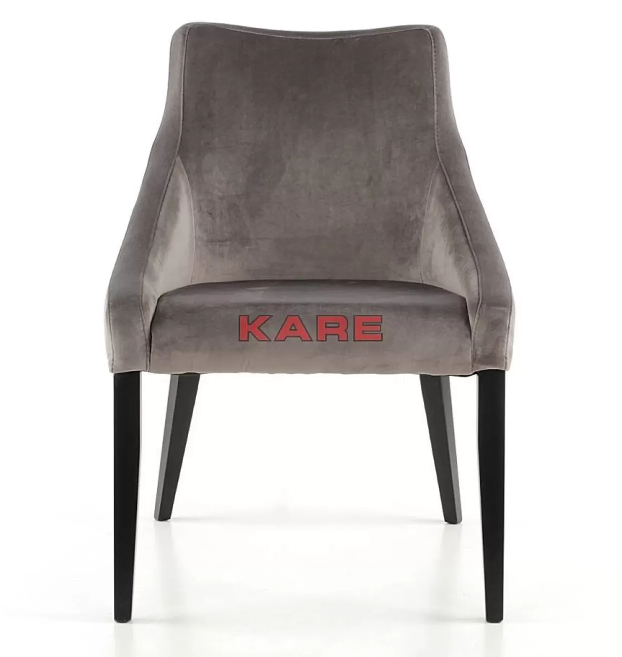 KARE Design Stühle | Stuhl Black Mode Velvet Grau