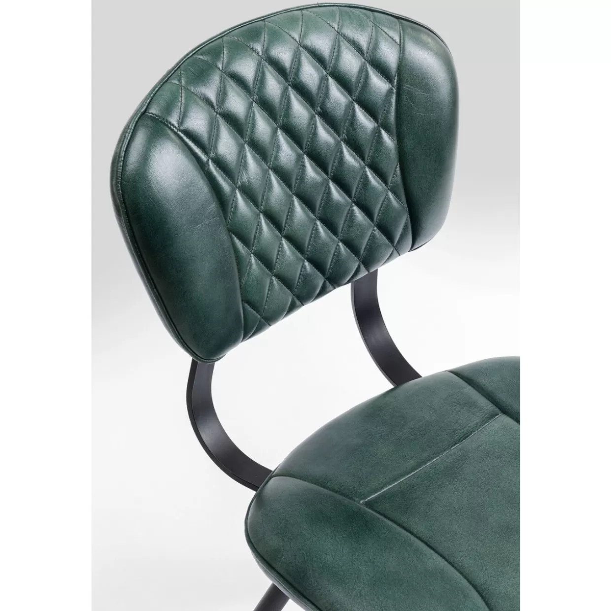 KARE Design Stühle | Stuhl Samba Leder Dunkelgrun