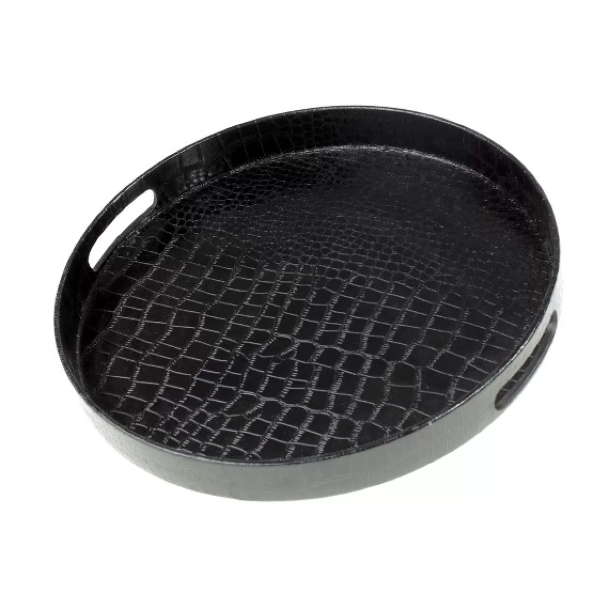 KARE Design Geschirr & Tischaccessoires | Tablett In Schlangenoptik Schwarz