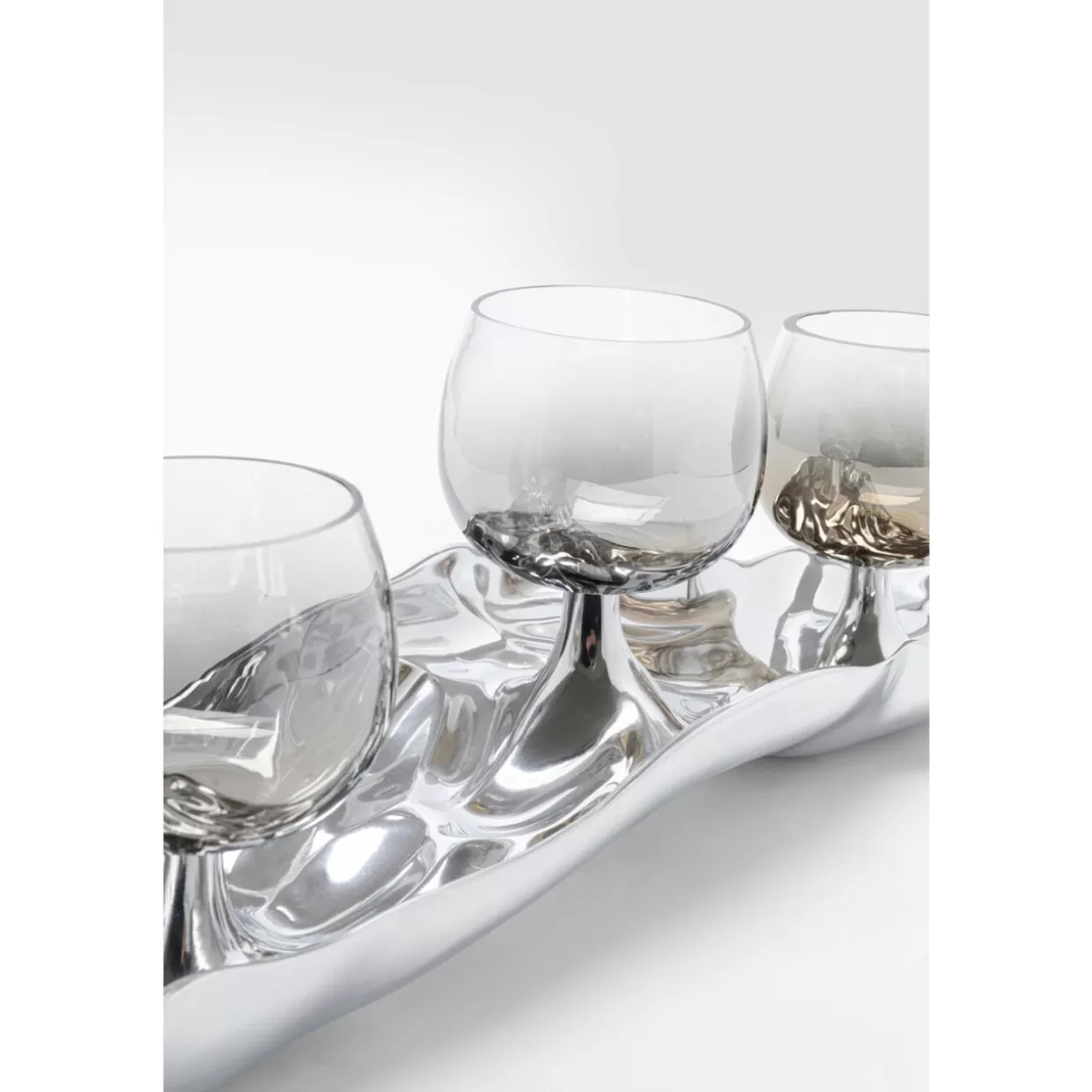 KARE Design Deko & Geschenkartikel | Teelichthalter 3 Jade Silber
