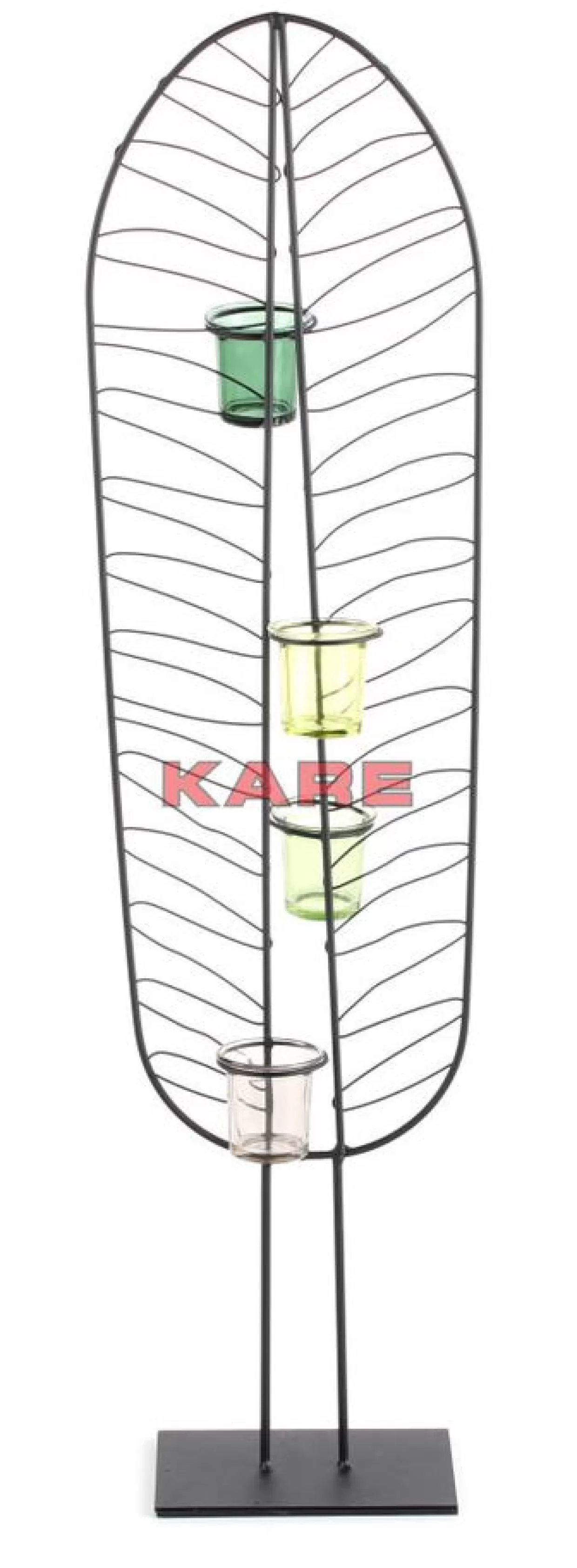 KARE Design Kerzenständer & Laternen | Teelichthalter Leaf Wire 86Cm