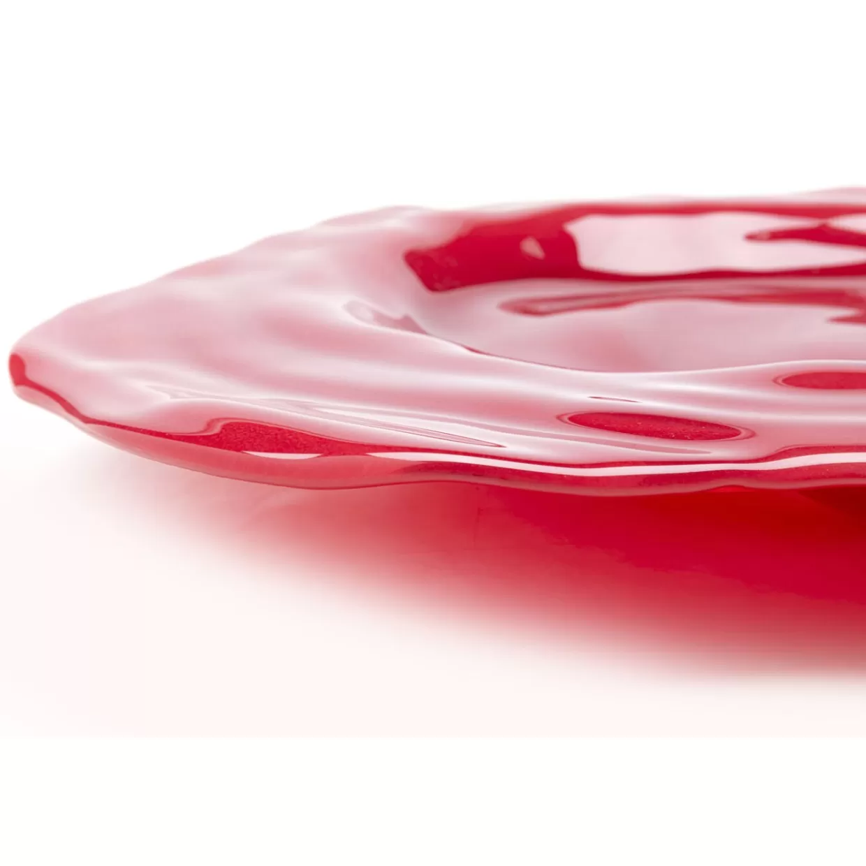 KARE Design Geschirr & Tischaccessoires | Teller Tornado Rot O46Cm