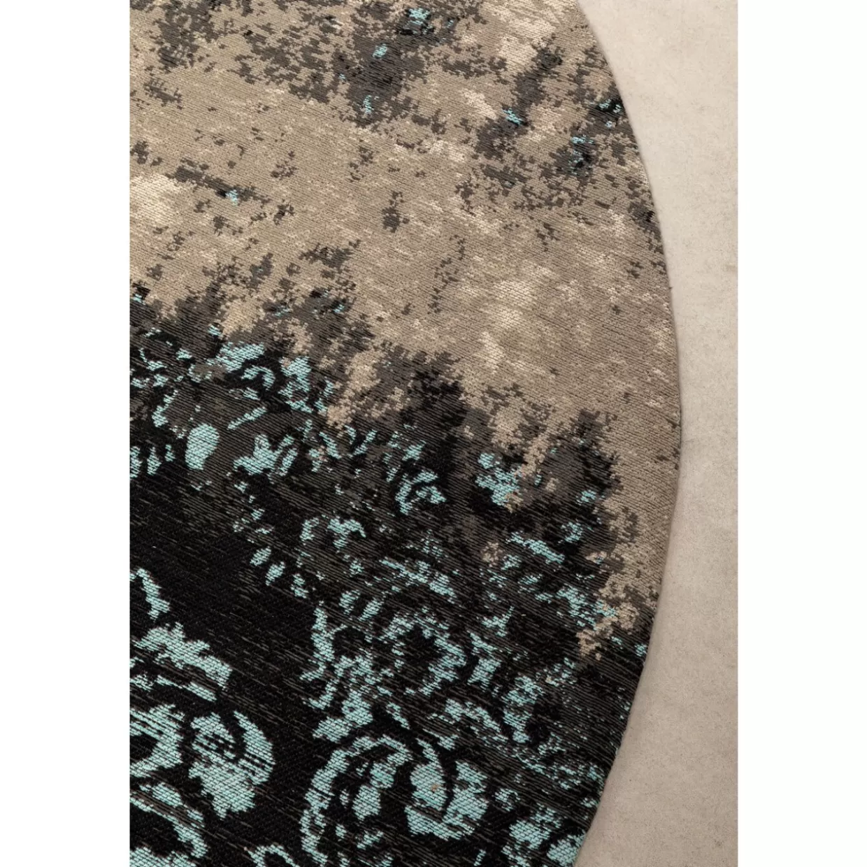 KARE Design Teppiche | Teppich Kelim Ornament Turkis O200Cm