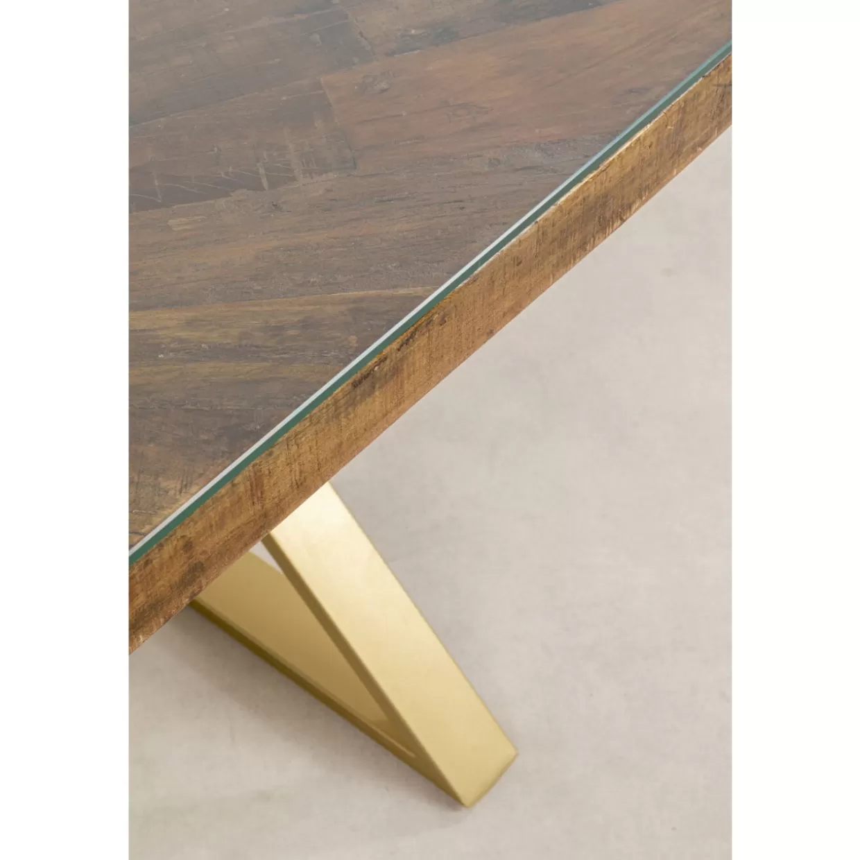 KARE Design Tische | Tisch Conley Cross Brass 180X90Cm