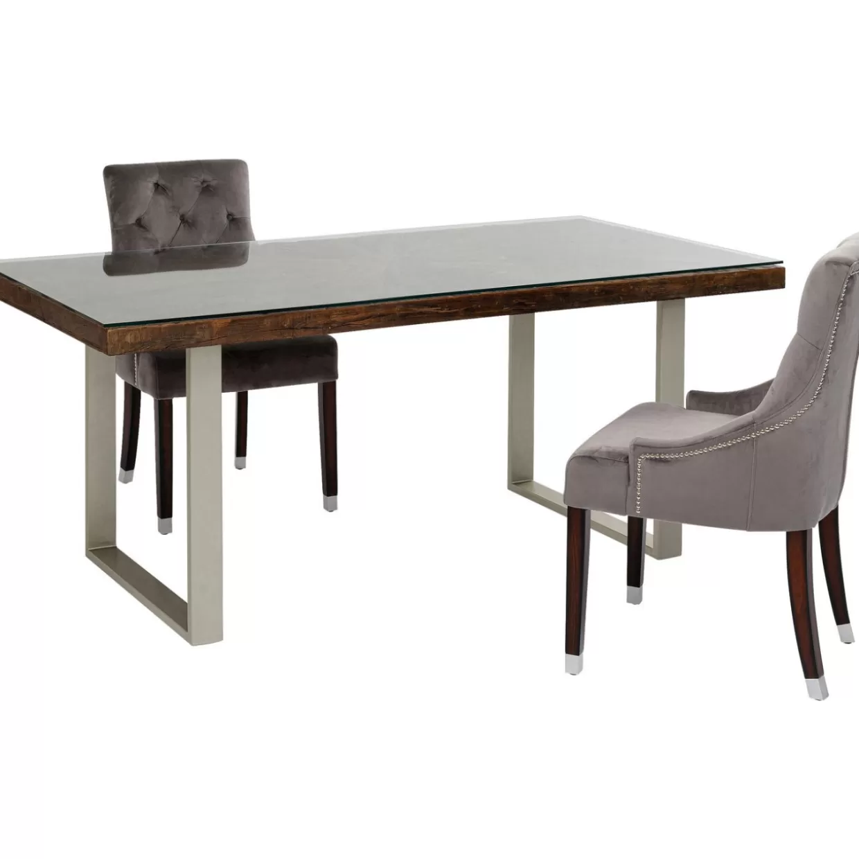 KARE Design Tische | Tisch Conley Silber 180X90