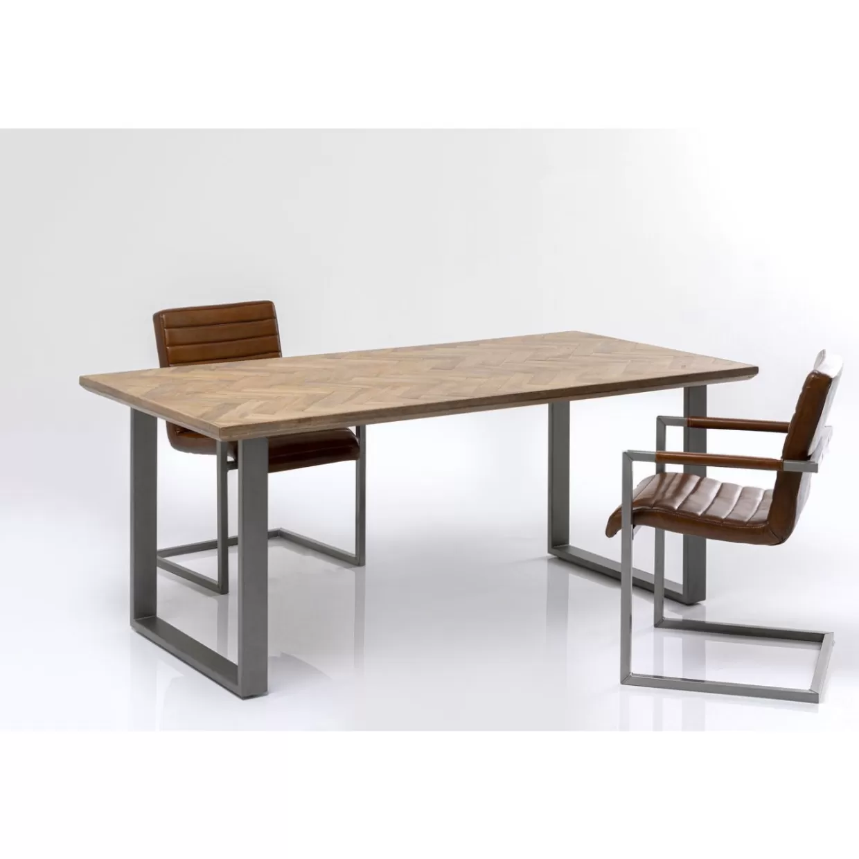 KARE Design Tische | Tisch Parquet Rohstahl 180X90Cm