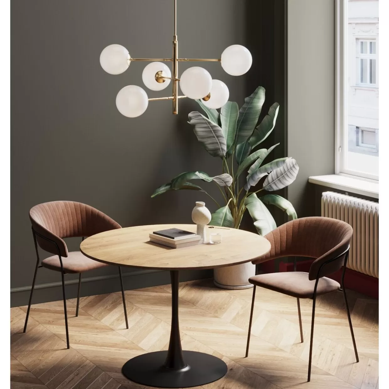 KARE Design Tische | Tisch Schickeria Eiche Schwarz O110Cm