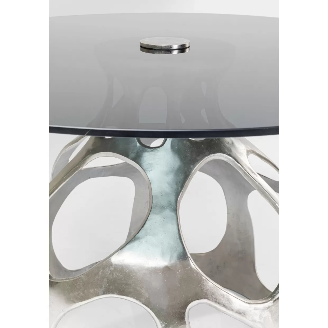 KARE Design Tische | Tisch Volcano Silber O120Cm