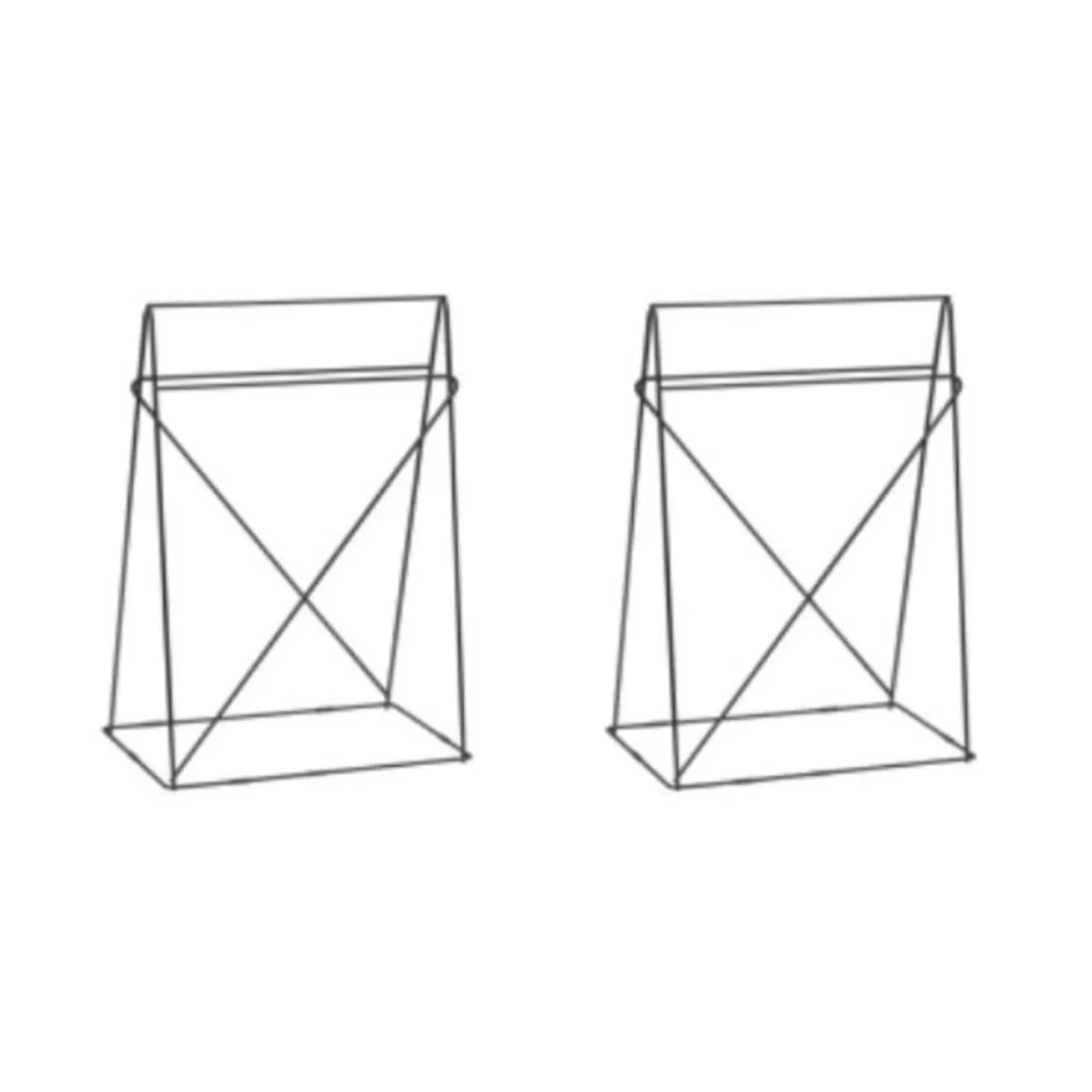 KARE Design Tische | Tischbock Polar (Paar) Schwarz 31X49Cm