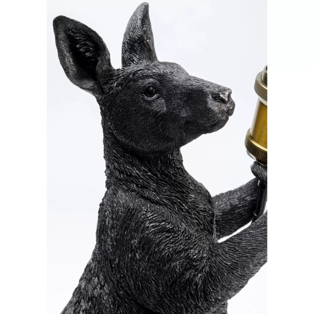 KARE Design Tischleuchten | Tischleuchte Animal Kangaroo Schwarz Matt 46Cm