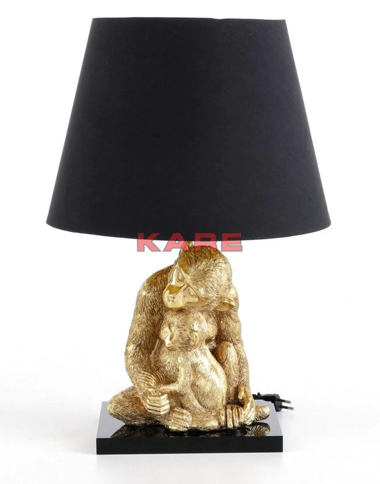 KARE Design Tischleuchten | Tischleuchte Animal Monkey Love Hug Gold 50Cm