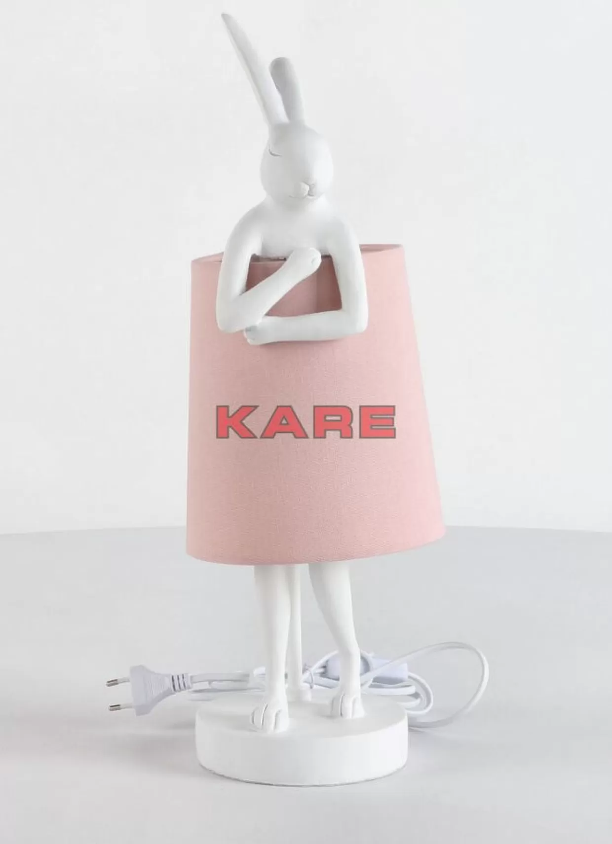 KARE Design Tischleuchten | Tischleuchte Animal Rabbit Weis/Rosa 50Cm