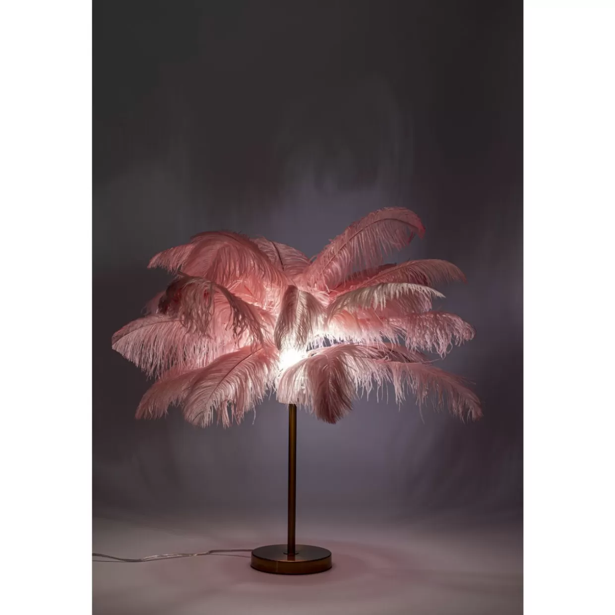KARE Design Tischleuchten | Tischleuchte Feather Palm Pink 60Cm