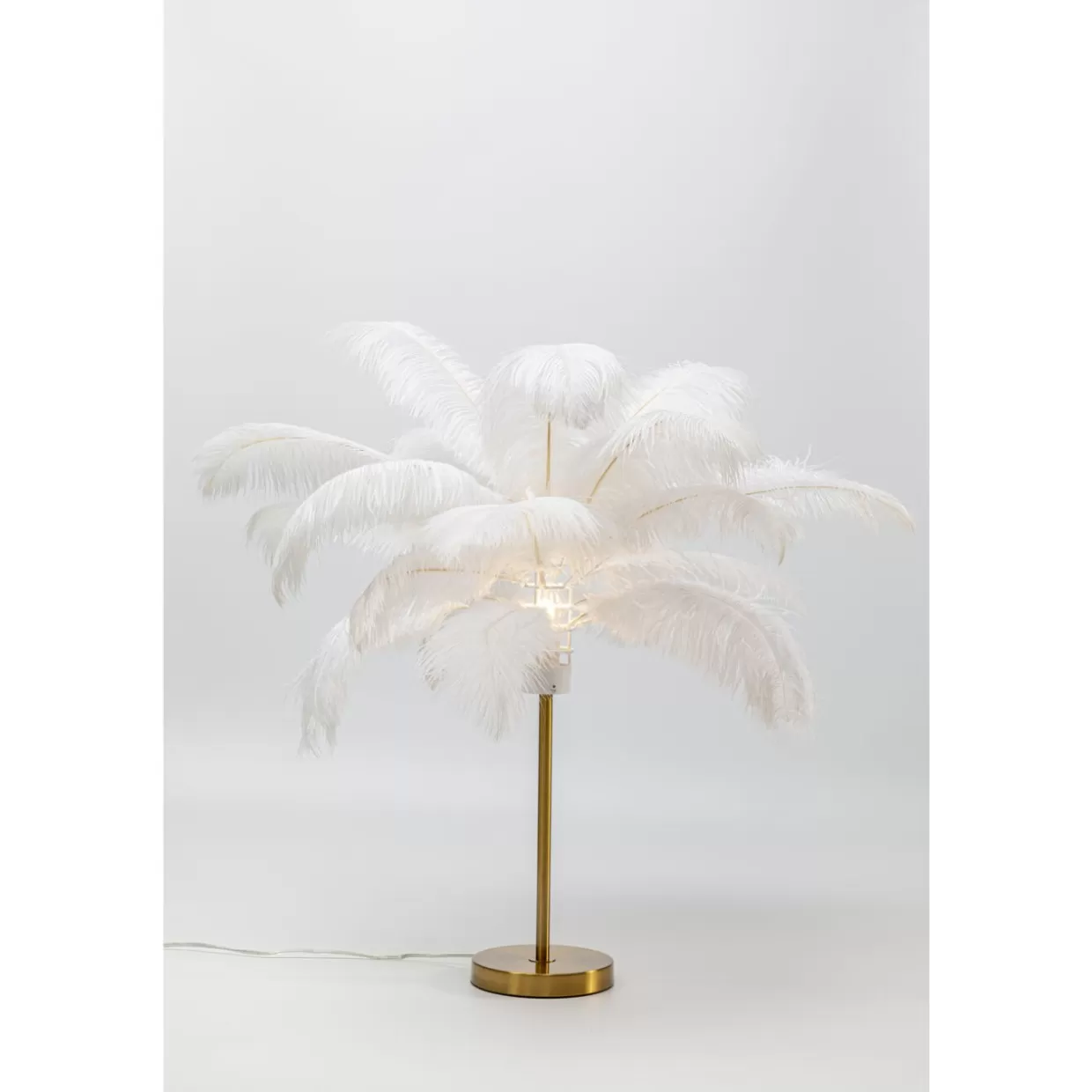 KARE Design Tischleuchten | Tischleuchte Feather Palm Weis 60Cm