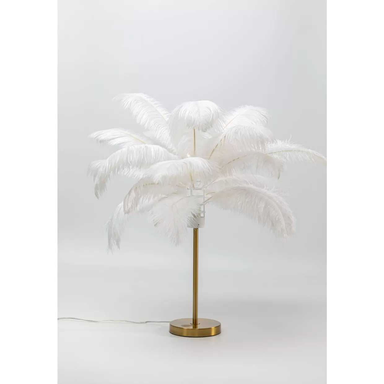 KARE Design Tischleuchten | Tischleuchte Feather Palm Weis 60Cm