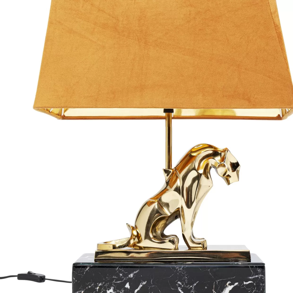KARE Design Tischleuchten | Tischleuchte Geometric Leopard Braun 36Cm
