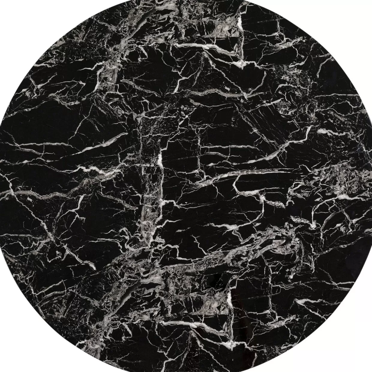 KARE Design Tische | Tischplatte Schickeria Marmoroptik Schwarz O110Cm