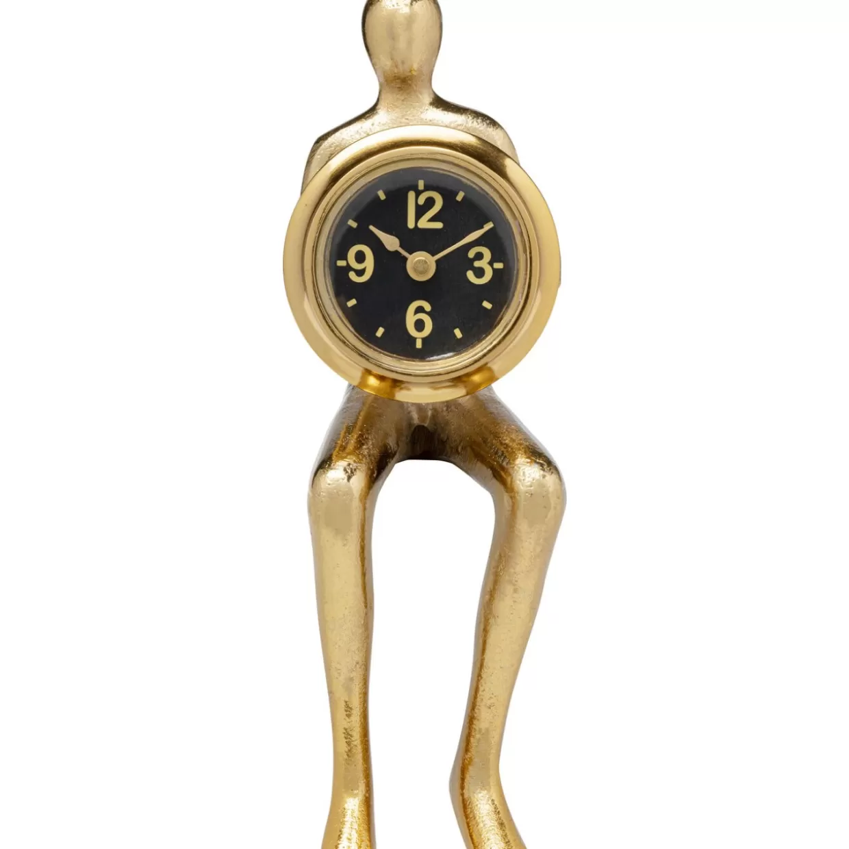 KARE Design Uhren | Tischuhr Sitting Man Gold 8X27Cm
