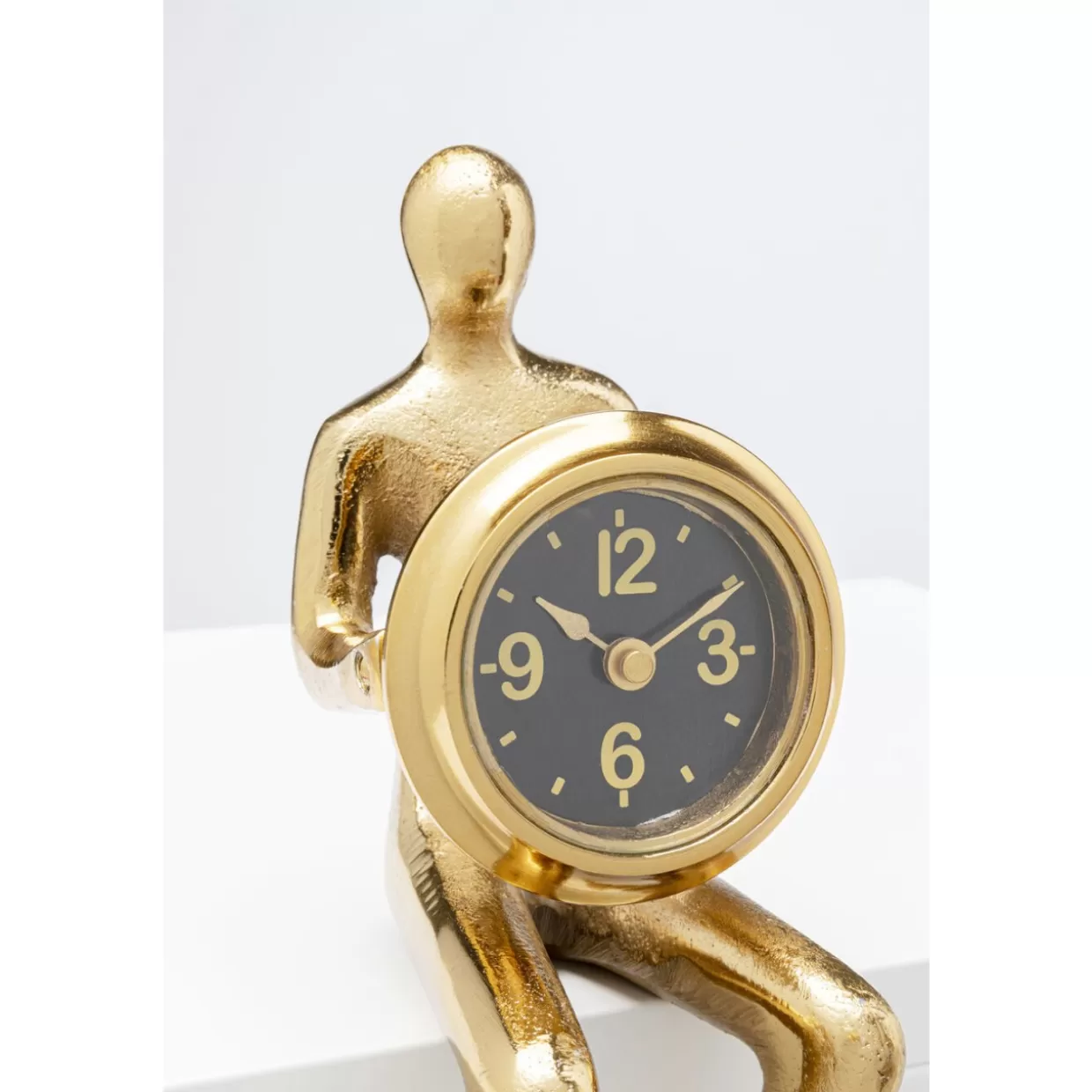 KARE Design Uhren | Tischuhr Sitting Man Gold 8X27Cm