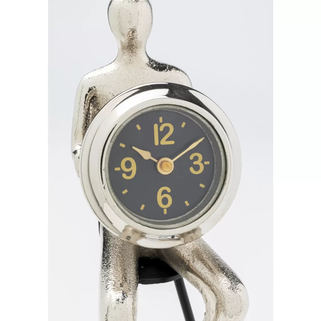 KARE Design Uhren | Tischuhr Sitting Man Silber 12X31Cm