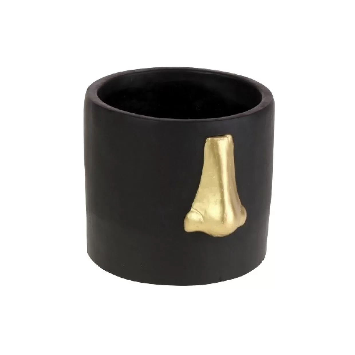 KARE Design Sonstiges & Zubehör Accessoires | Ubertopf Nase Schwarz/Gold