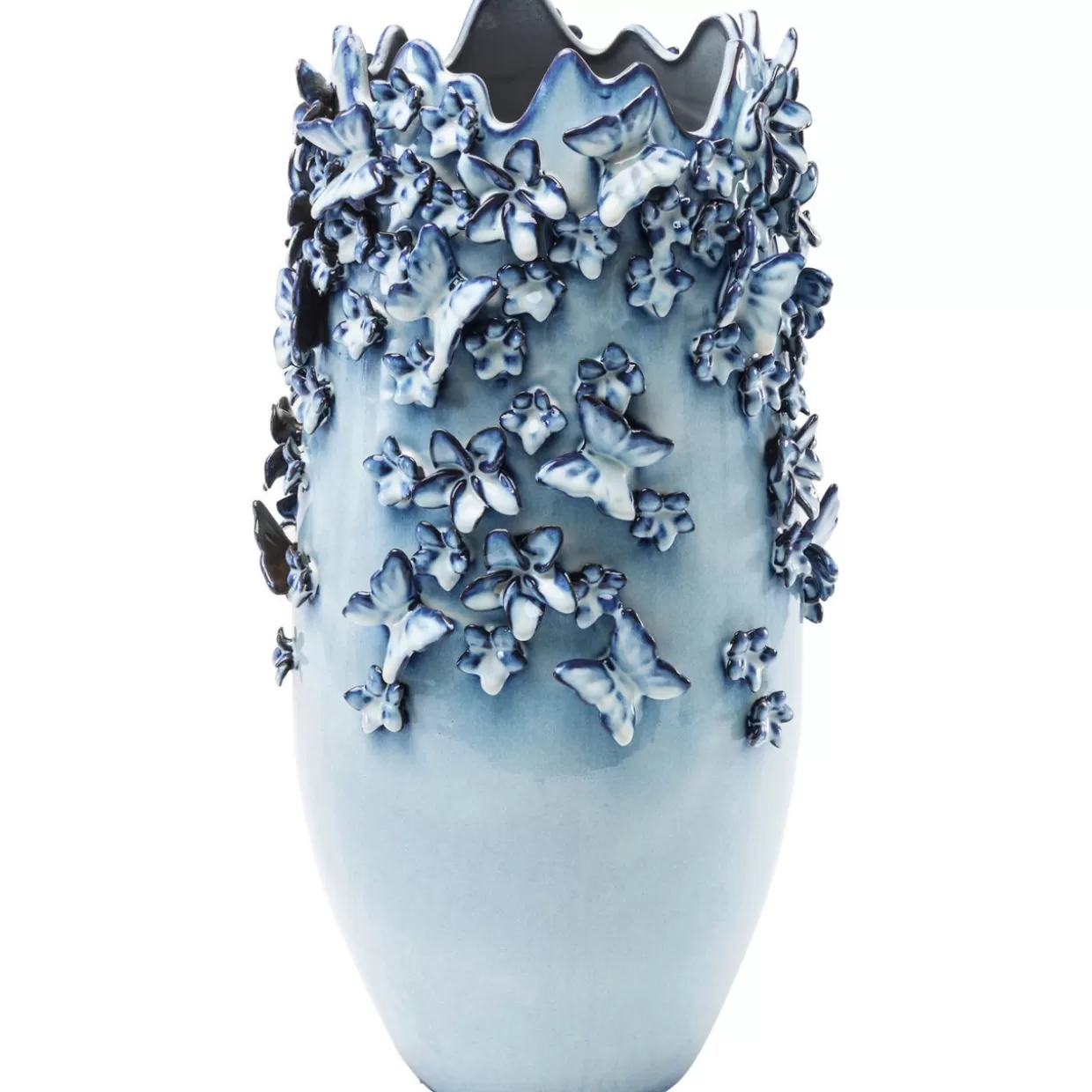 KARE Design Vasen | Vase Butterflies Lightblue 50Cm