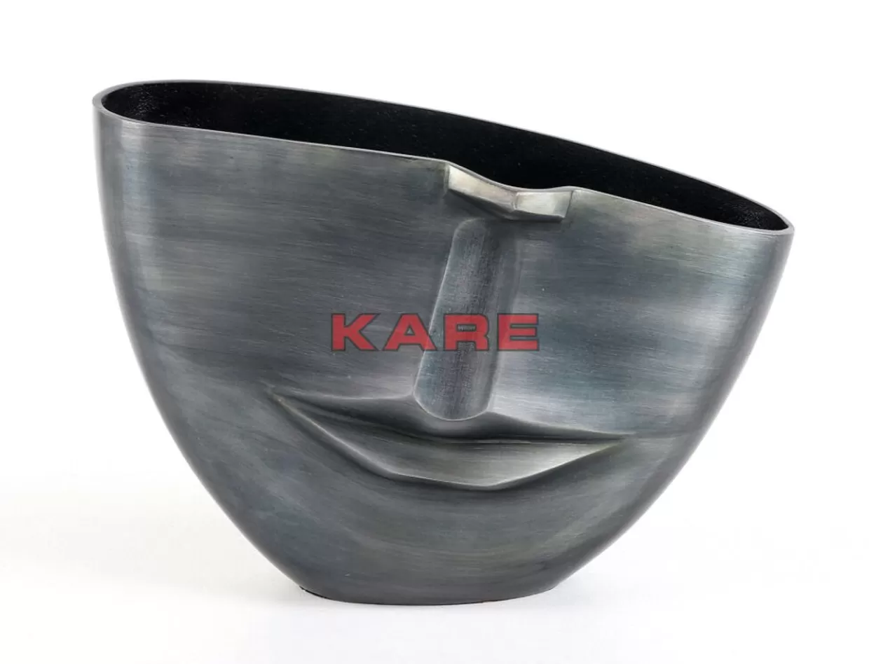 KARE Design Vasen | Vase Half Face Anthrazit 31Cm