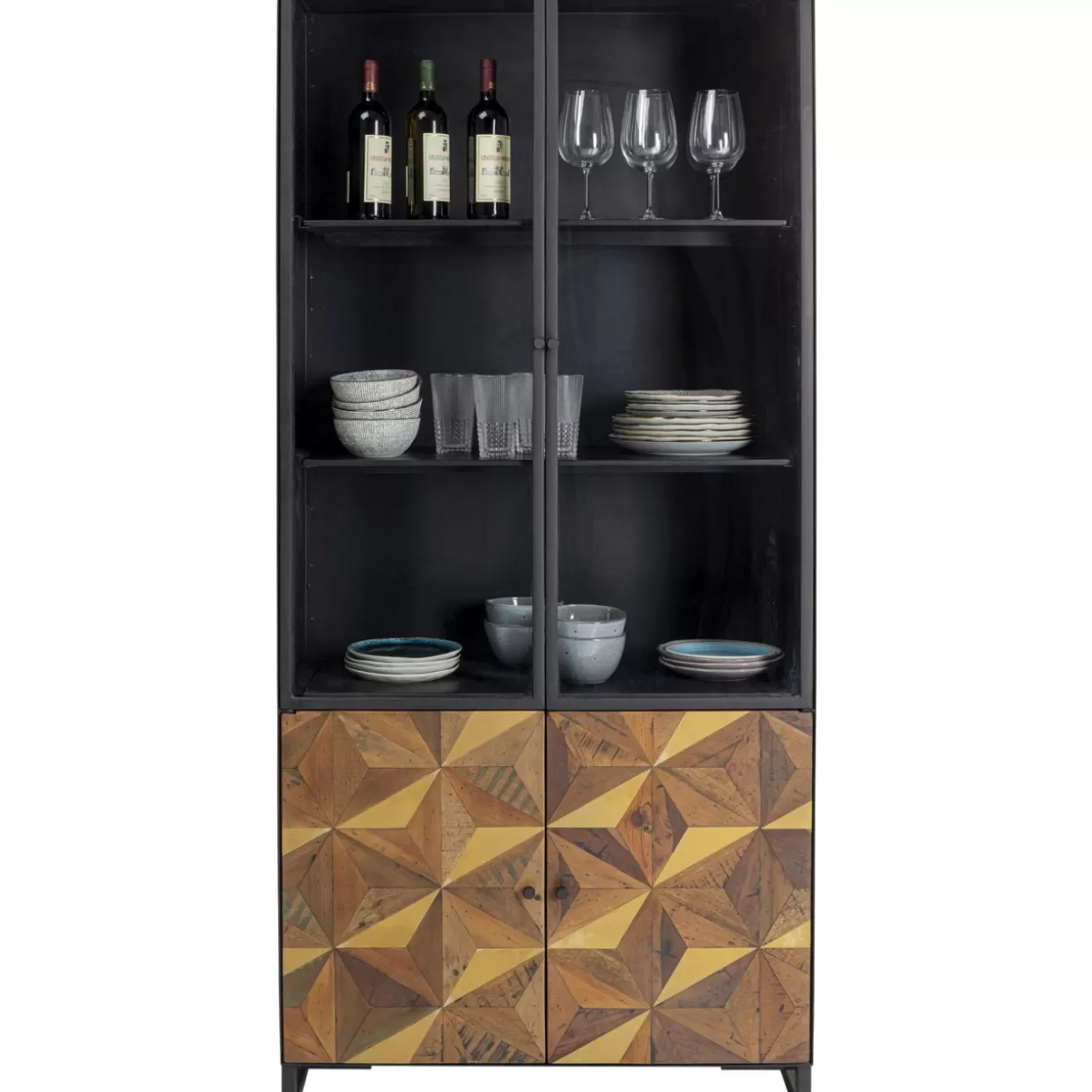 KARE Design Regale | Vitrine Illusion Gold 90X180Cm