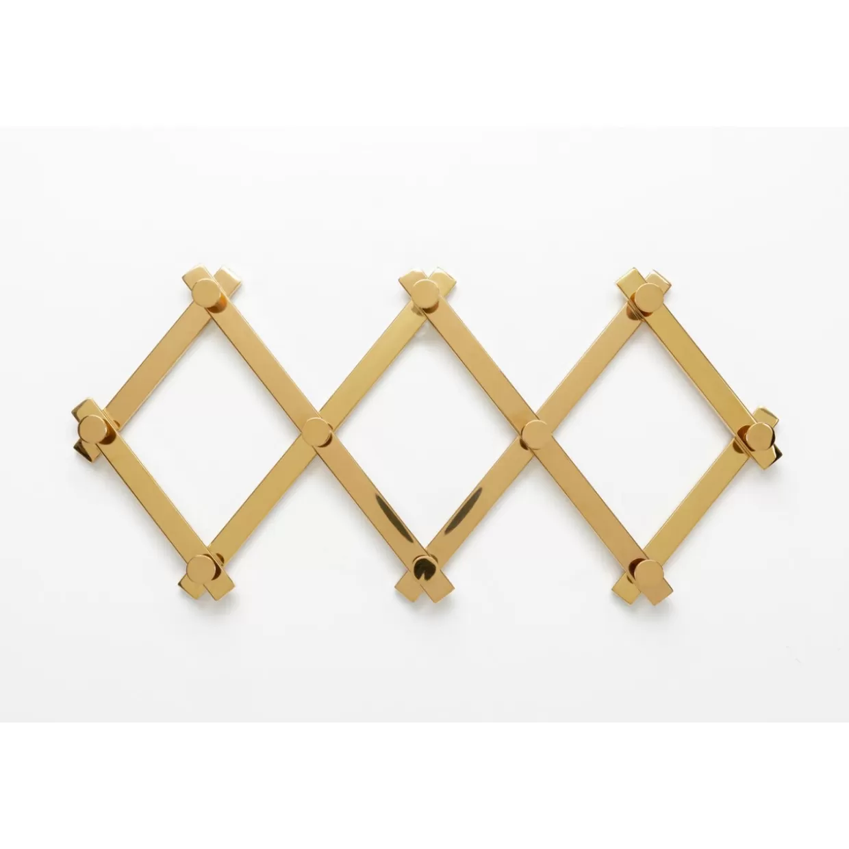 KARE Design Kleinmöbel & Sonstiges | Wandgarderobe Crossing Gold 9(+71)Cm