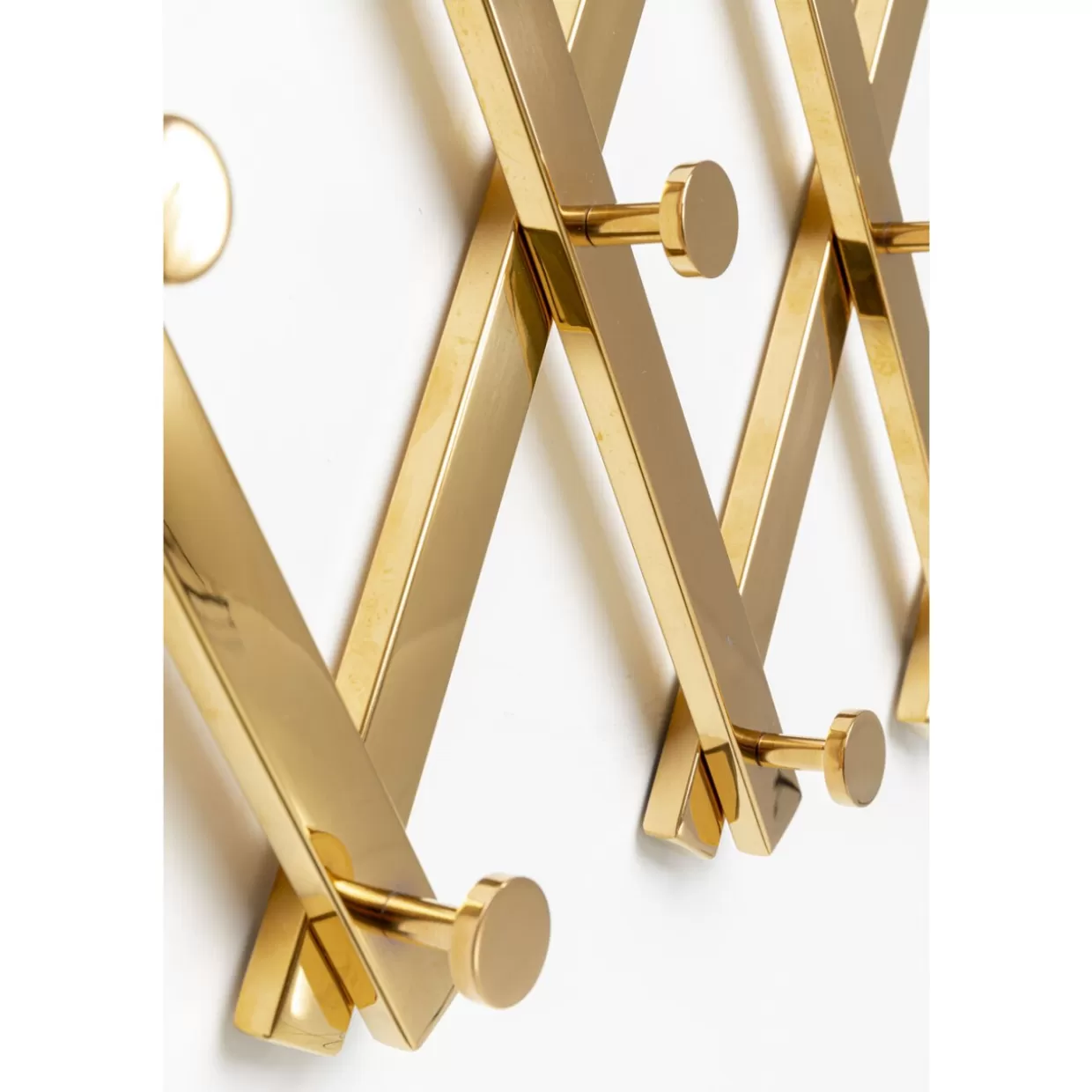 KARE Design Kleinmöbel & Sonstiges | Wandgarderobe Crossing Gold 9(+71)Cm