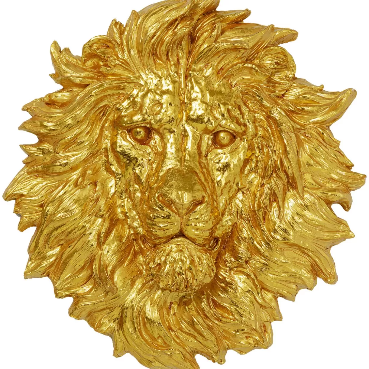KARE Design Bilder | Wandobjekt Lion Head Gold 90X100Cm
