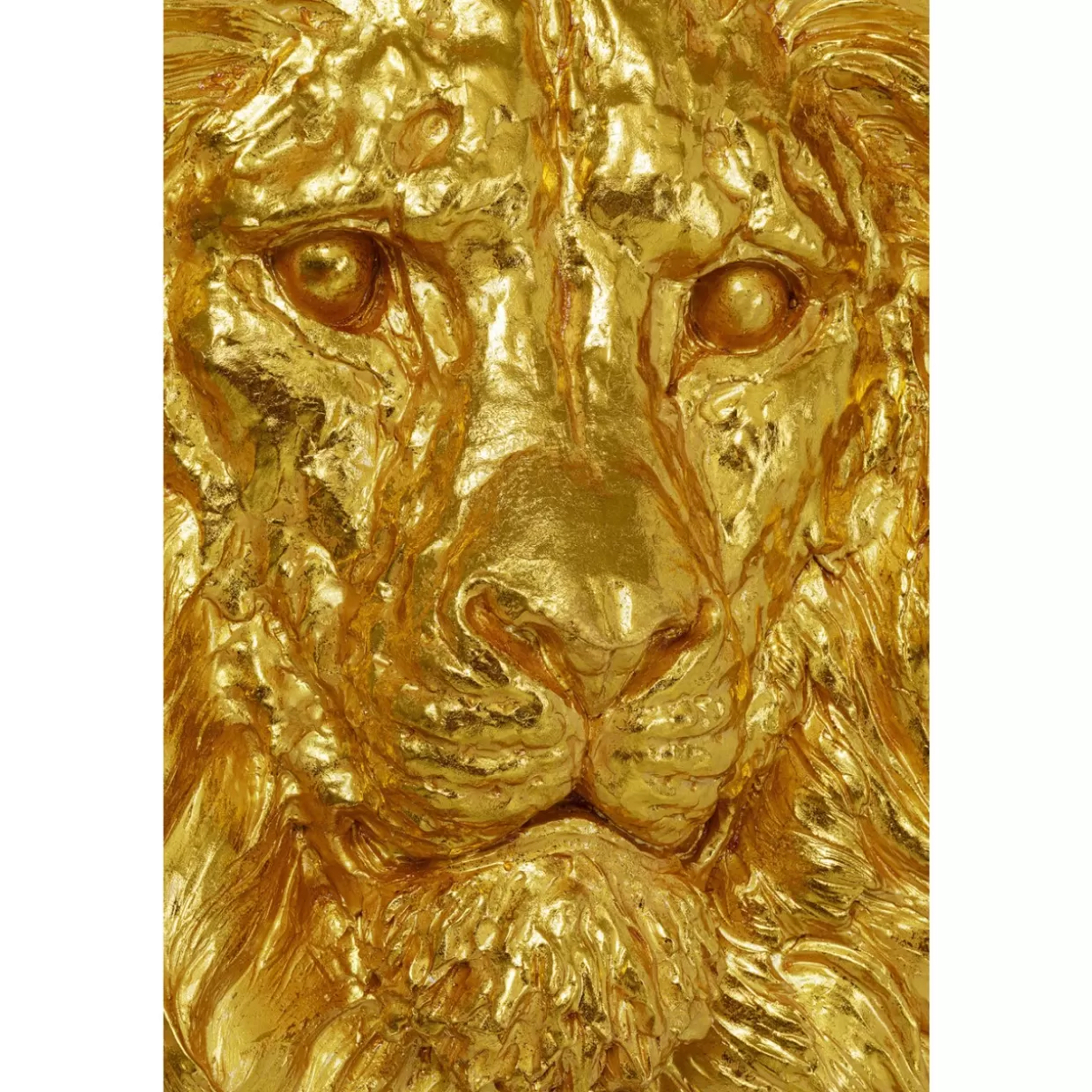 KARE Design Bilder | Wandobjekt Lion Head Gold 90X100Cm