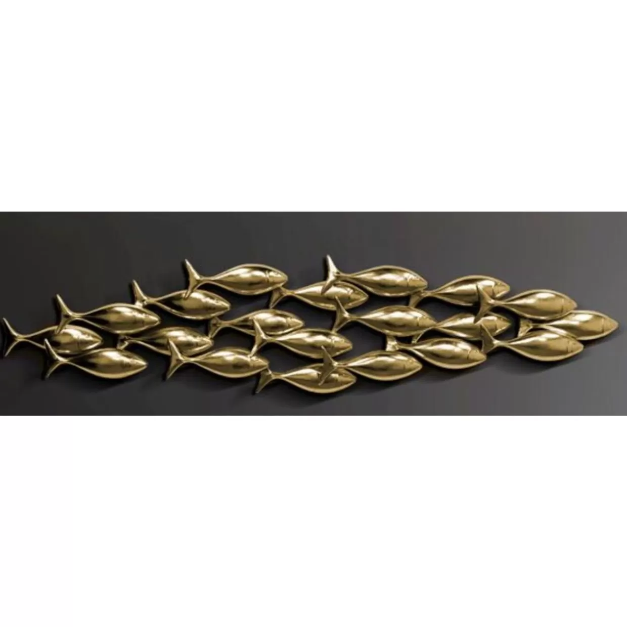 KARE Design Bilder | Wandobjekt School Of Tuna Gold 181X41Cm