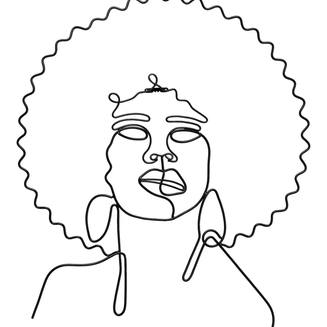 KARE Design Bilder | Wandobjekt Wire African Woman 50X57Cm