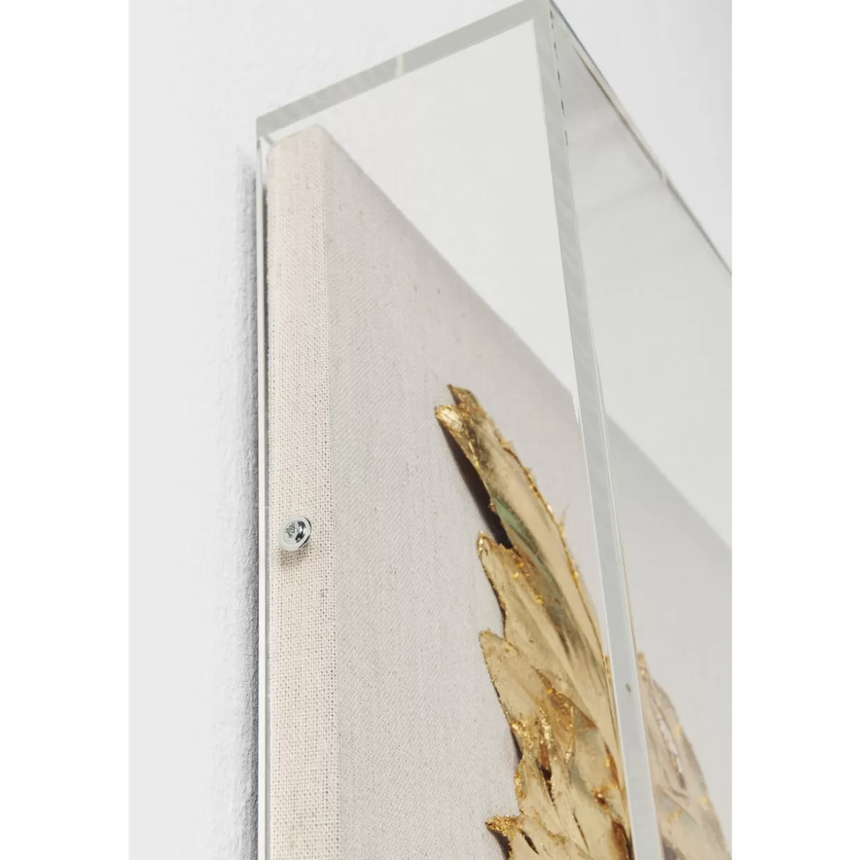 KARE Design Bilder | Wandschmuck Wings Gold-Weis 120X120Cm