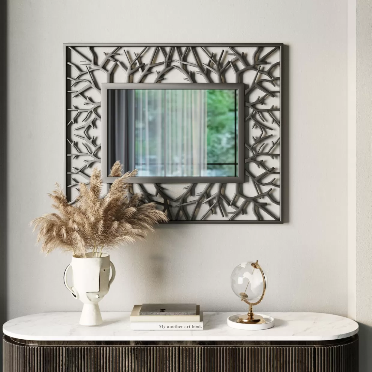 KARE Design Spiegel | Wandspiegel Tree Branch Square 100X82Cm