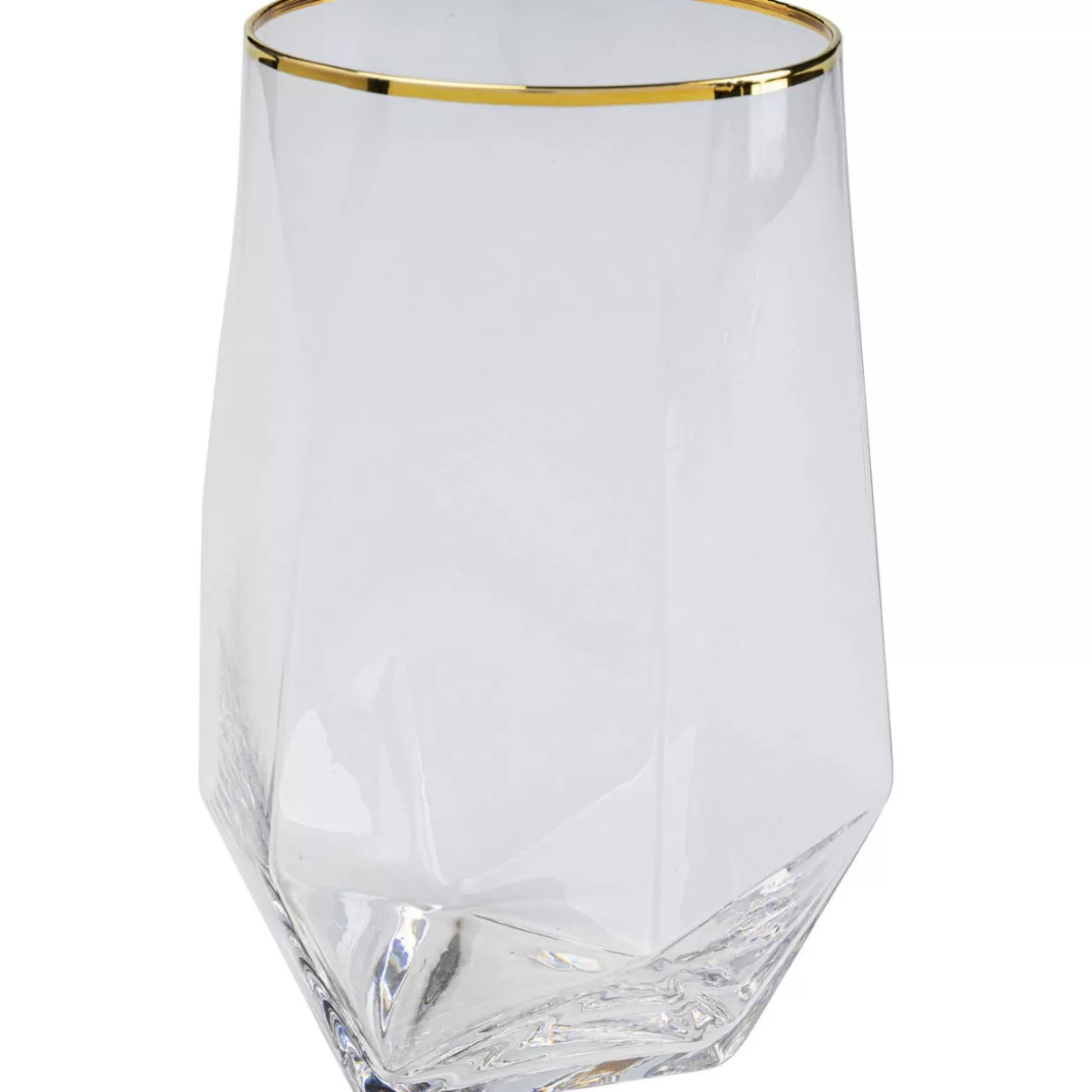 KARE Design Geschirr & Tischaccessoires | Wasserglas Diamond Gold Rim
