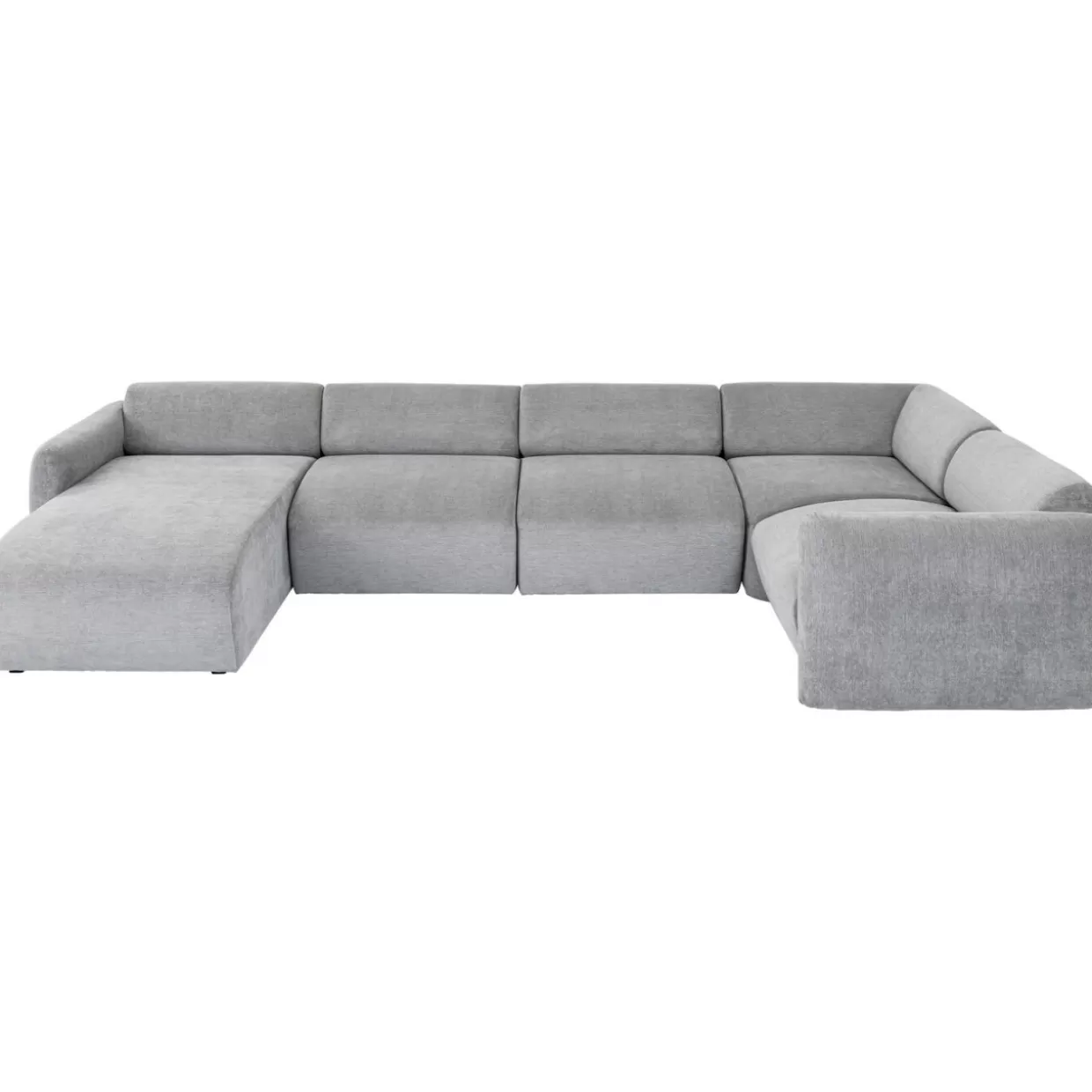 KARE Design Sofas & Couches | Wohnlandschaft 1 Lucca Grau Links 328Cm