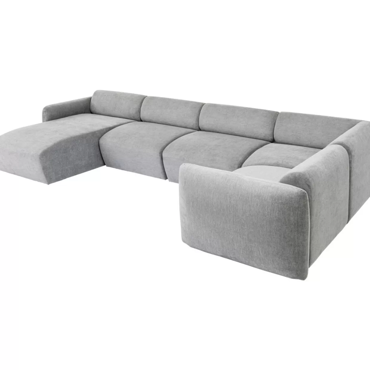 KARE Design Sofas & Couches | Wohnlandschaft 1 Lucca Grau Links 328Cm