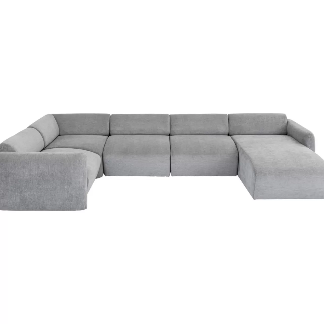 KARE Design Sofas & Couches | Wohnlandschaft 1 Lucca Grau Rechts 328Cm